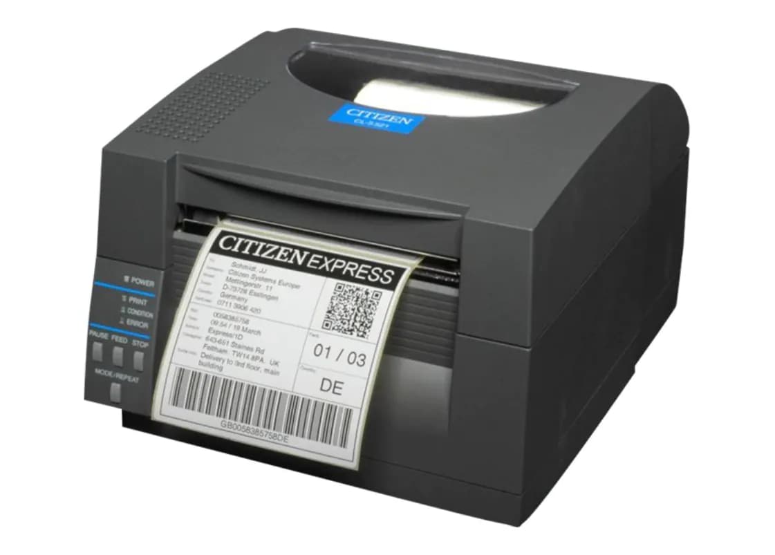 Citizen CL-S521II Direct Thermal 203dpi Industrial Desktop Printer -Black