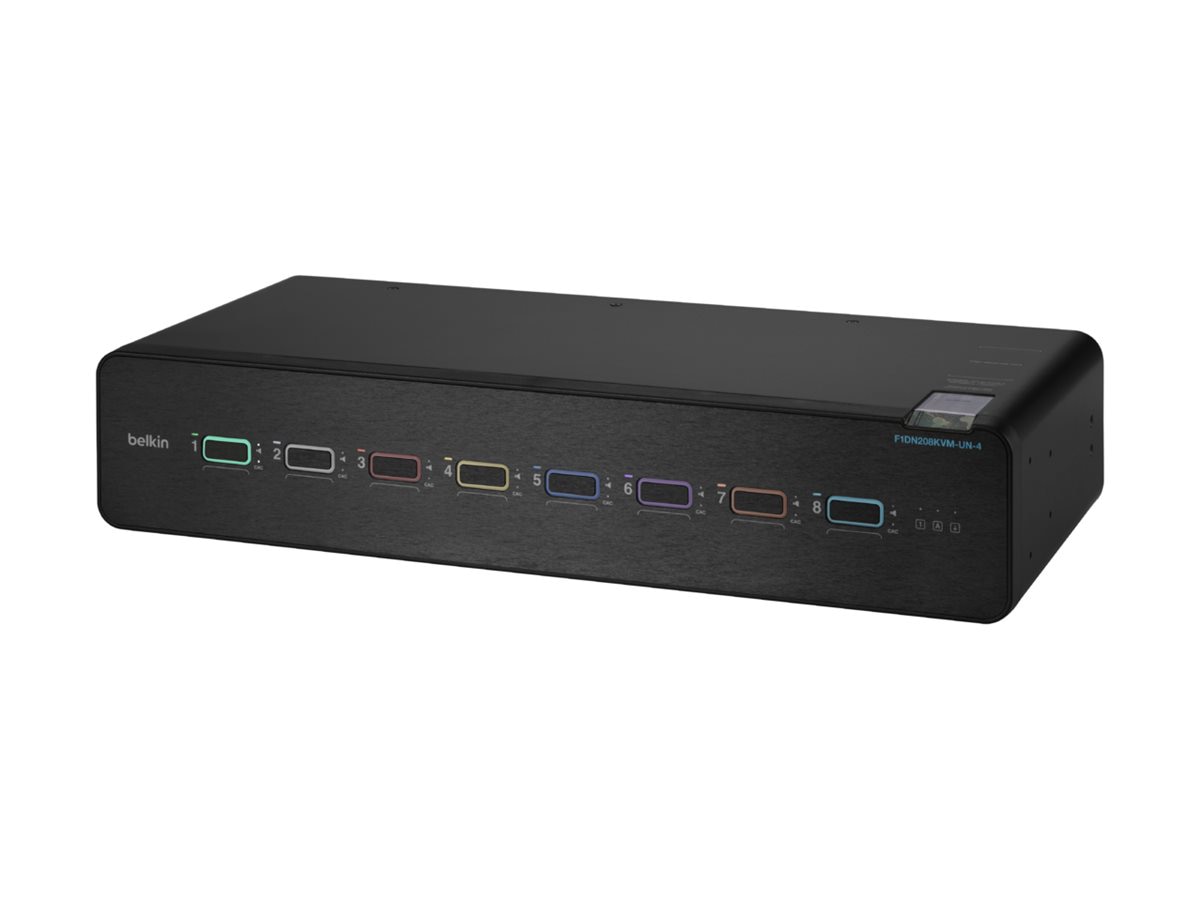 Belkin Universal Secure Dual-Head - 2nd Generation - KVM / audio switch - 8 ports - TAA Compliant