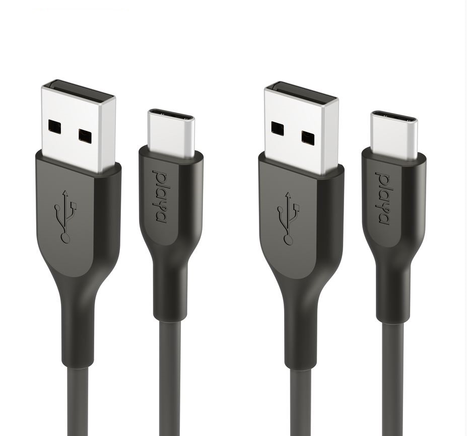 Playa by Belkin USB-C to USB-C Braided Cable Apple MFi 3ft (2-Pack) - Black