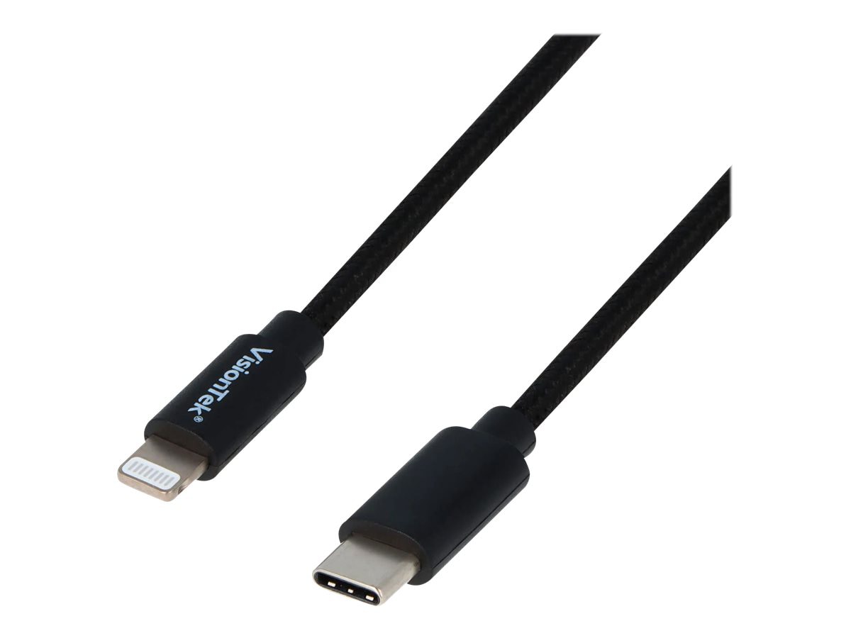 VisionTek USB Type-C to Lightning Power Cable - Black