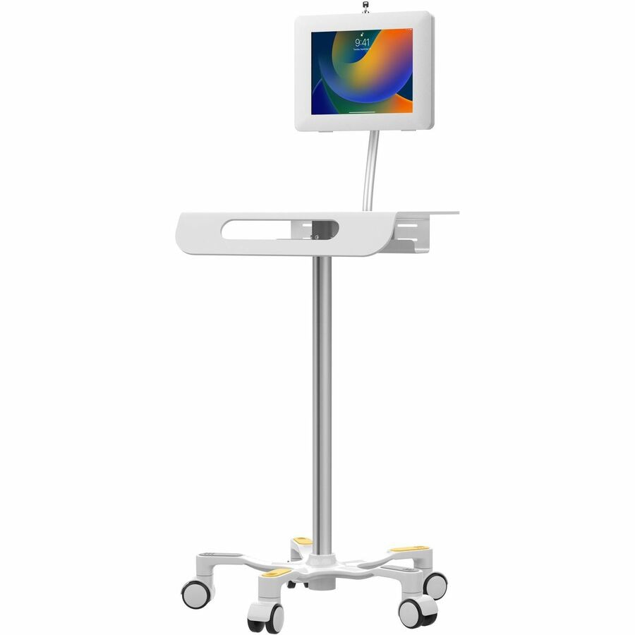 CTA Digital Medical Grade Anti-Microbial VESA Floor Stand with Universal Security Enclosure