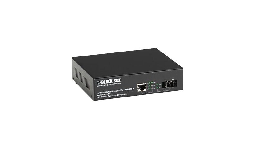 Black Box LPS500 Series LPS500A-SM-10K-LC-R2 - fiber media converter - 10Mb