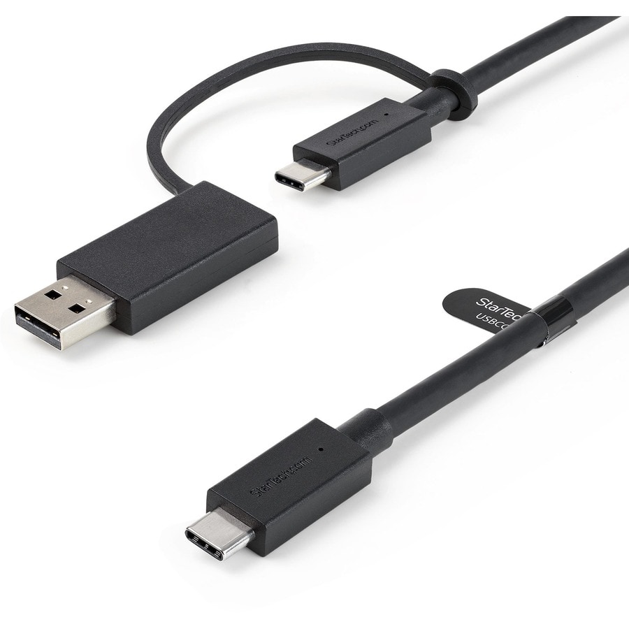 StarTech.com 3ft USB-C Cable with USB-A Adapter Dongle - 2-in-1 USB-C Cable w/ USB-A for Hybrid Dock