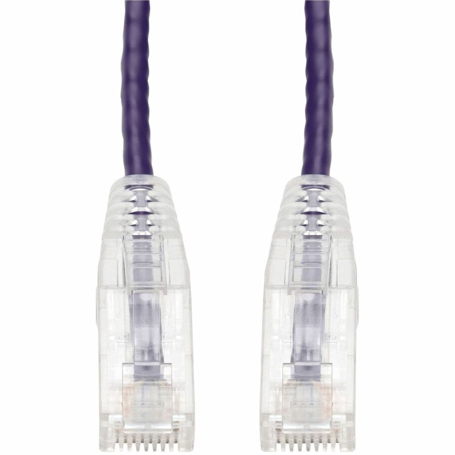 Proline 15ft Purple CAT 6 Slim PVC Ethernet Cable Snagless Clear-Claw RJ-45