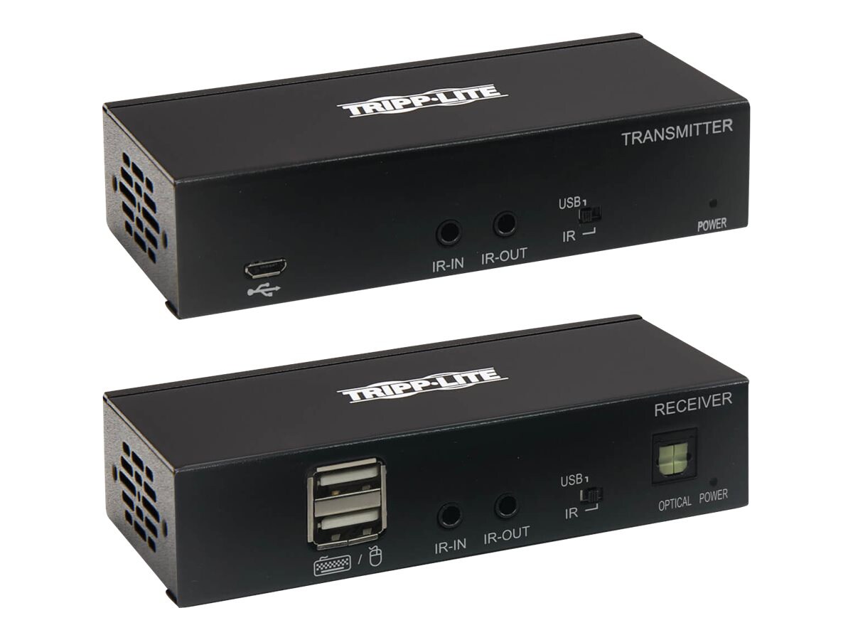 Tripp Lite DisplayPort to HDMI over Cat6 Extender Kit with KVM Support, 4K 60Hz, 4:4:4, USB, PoC, HDCP 2.2, up to 230