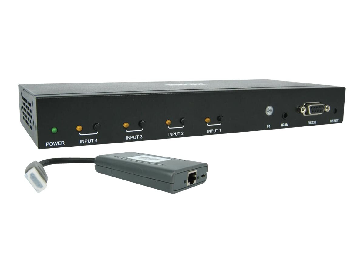 Tripp Lite HDMI Over Cat6 Presentation Switch/Extender 4-Port 4K 60Hz 50ft