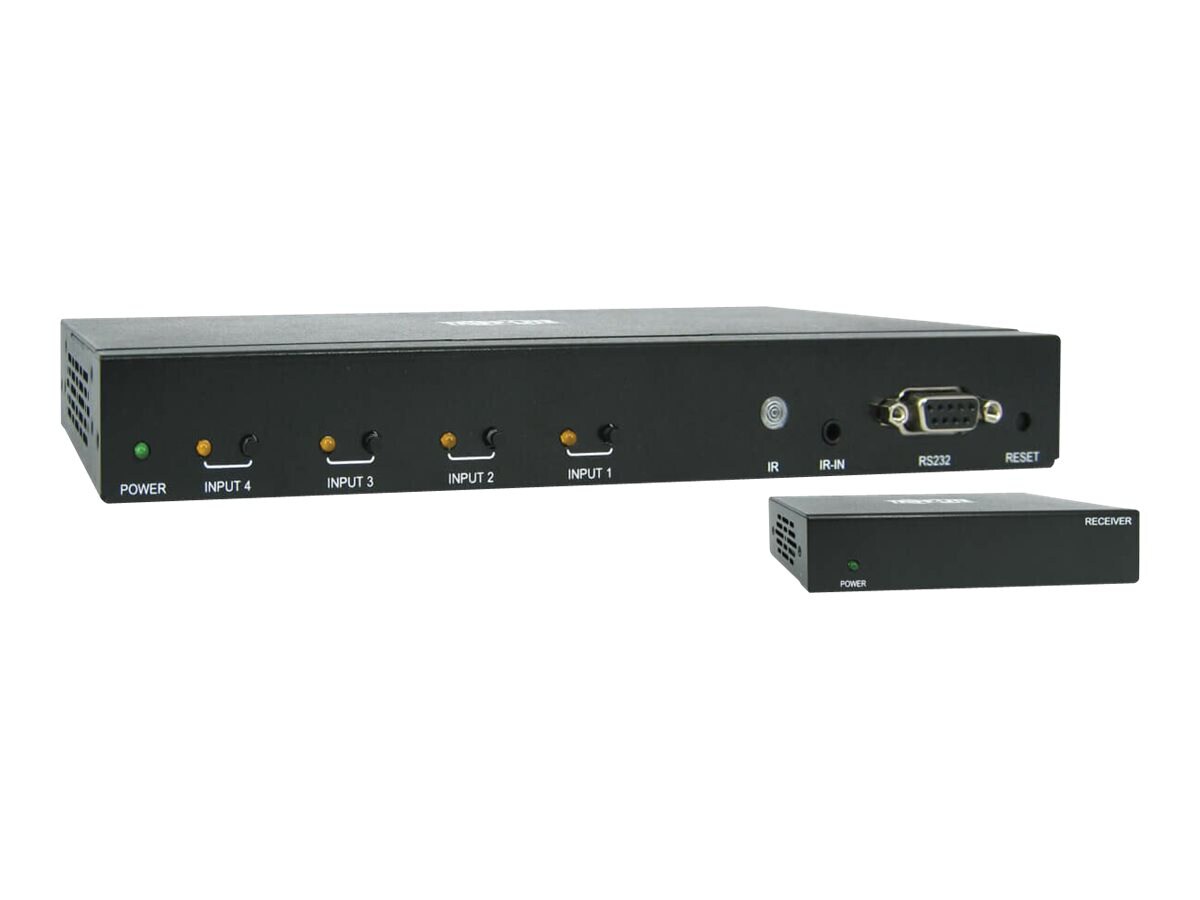 Tripp Lite HDMI Over Cat6 Presentation Switch/Extender 4-Port 4K 60Hz 125ft