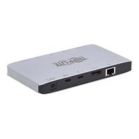 Tripp Lite Thunderbolt 3 Dock, Dual Display - 8K DisplayPort, USB 3,2 Gen 2, USB-A/C Hub, Memory Card, GbE, Black -