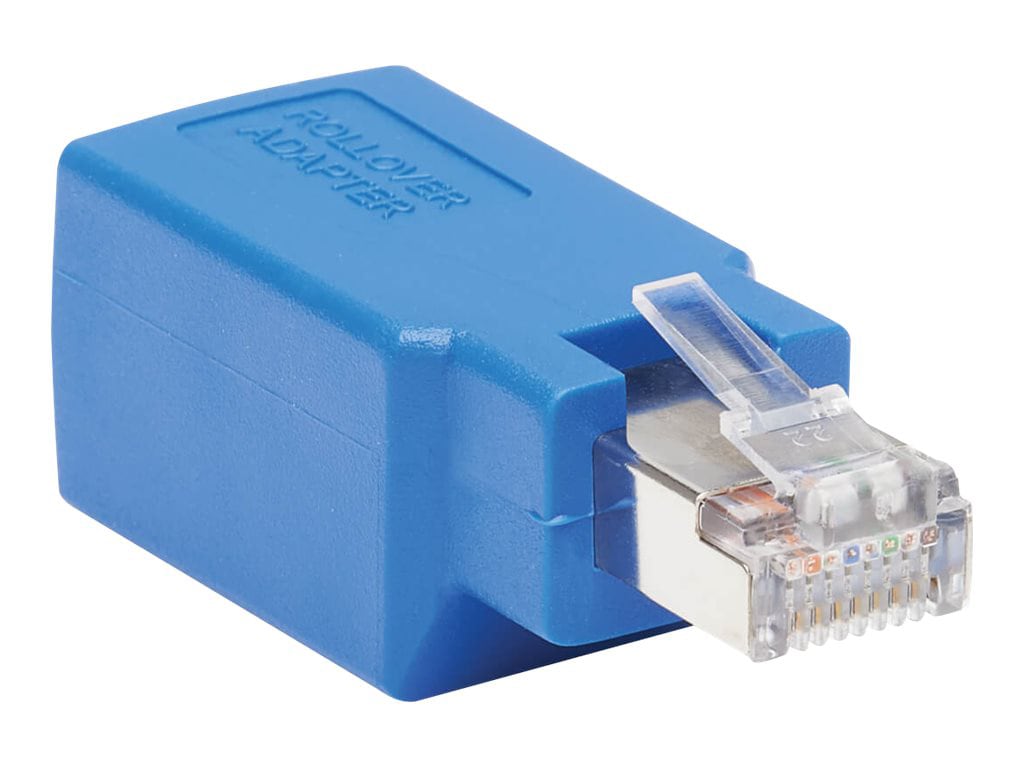 Tripp Lite Cisco Serial Console Rollover Adapter (M/F) - RJ45 to RJ45, Shielded, Blue - serial adapter - blue