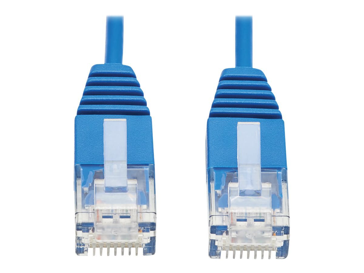 Eaton Tripp Lite Series Cat6 Gigabit Molded Ultra-Slim UTP Ethernet Cable (RJ45 M/M), Blue, 6-in. (15.24 cm) - network