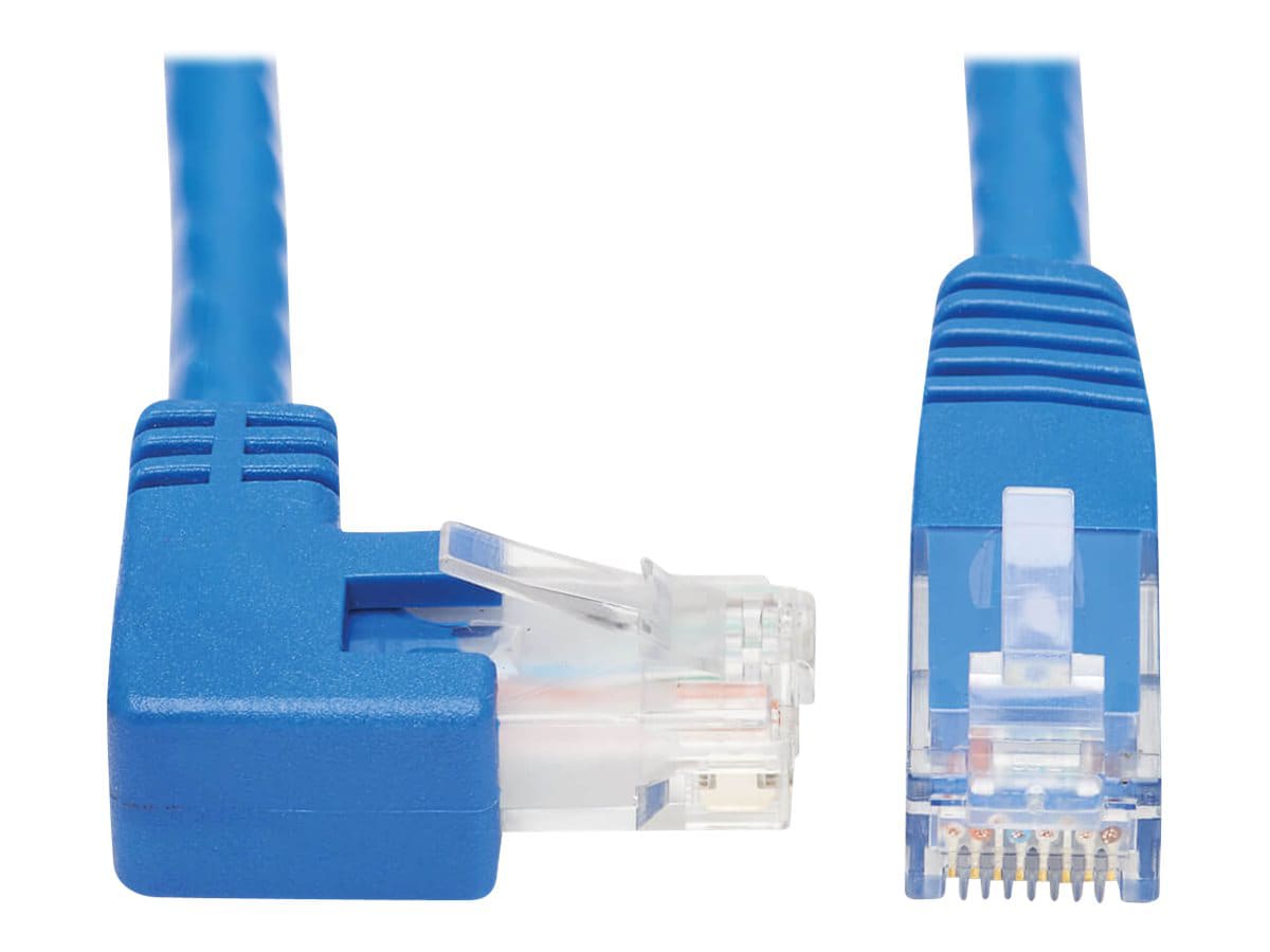 Eaton Tripp Lite Series Right-Angle Cat6 Gigabit Molded UTP Ethernet Cable (RJ45 Right-Angle M to RJ45 M), Blue, 20 ft.