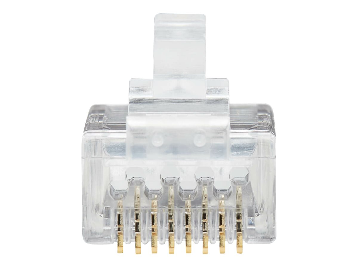 Tripp Lite Cat6 RJ45 Pass-Through UTP Modular Plug, 100 Pack - network connector