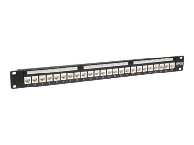 Tripp Lite 24-Port Cat6 Cat5e Low Profile Feed Thru Patch Panel RJ45 1U TAA