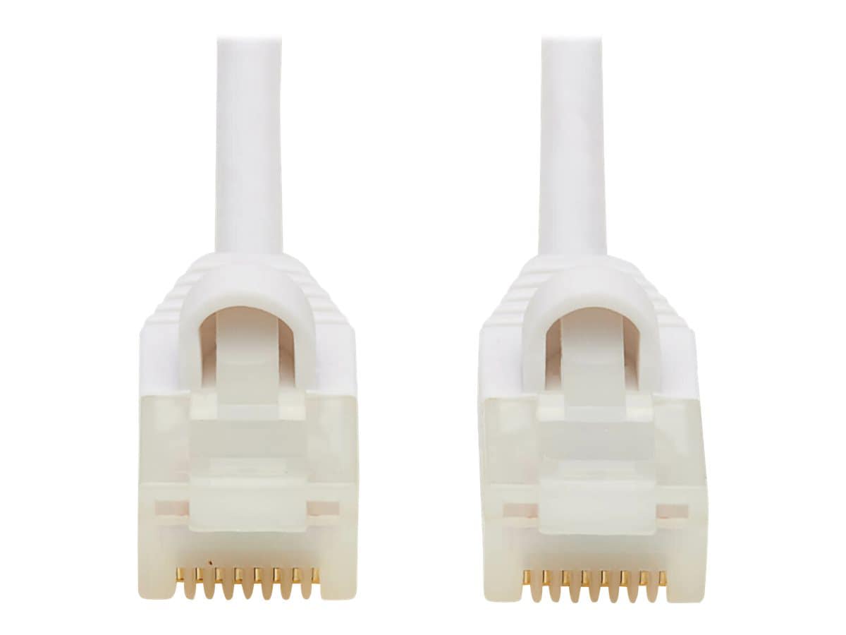 Eaton Tripp Lite Series Safe-IT Cat6a 10G Snagless Antibacterial Slim UTP Ethernet Cable (RJ45 M/M), White, 5 ft. (1.52