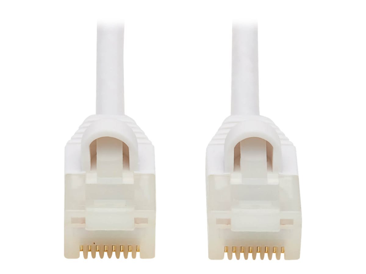 Eaton Tripp Lite Series Safe-IT Cat6a 10G Snagless Antibacterial Slim UTP Ethernet Cable (RJ45 M/M), White, 15-ft. (4.57