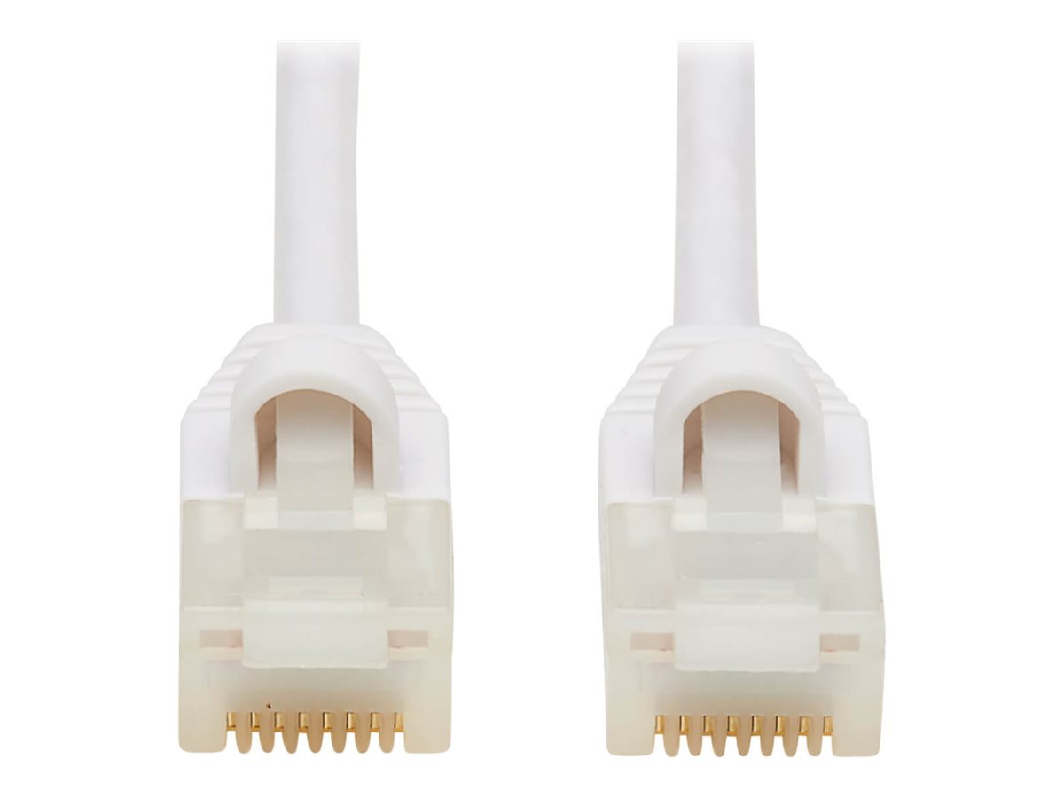 Eaton Tripp Lite Series Safe-IT Cat6a 10G Snagless Antibacterial Slim UTP Ethernet Cable (RJ45 M/M), White, 15-ft. (4.57