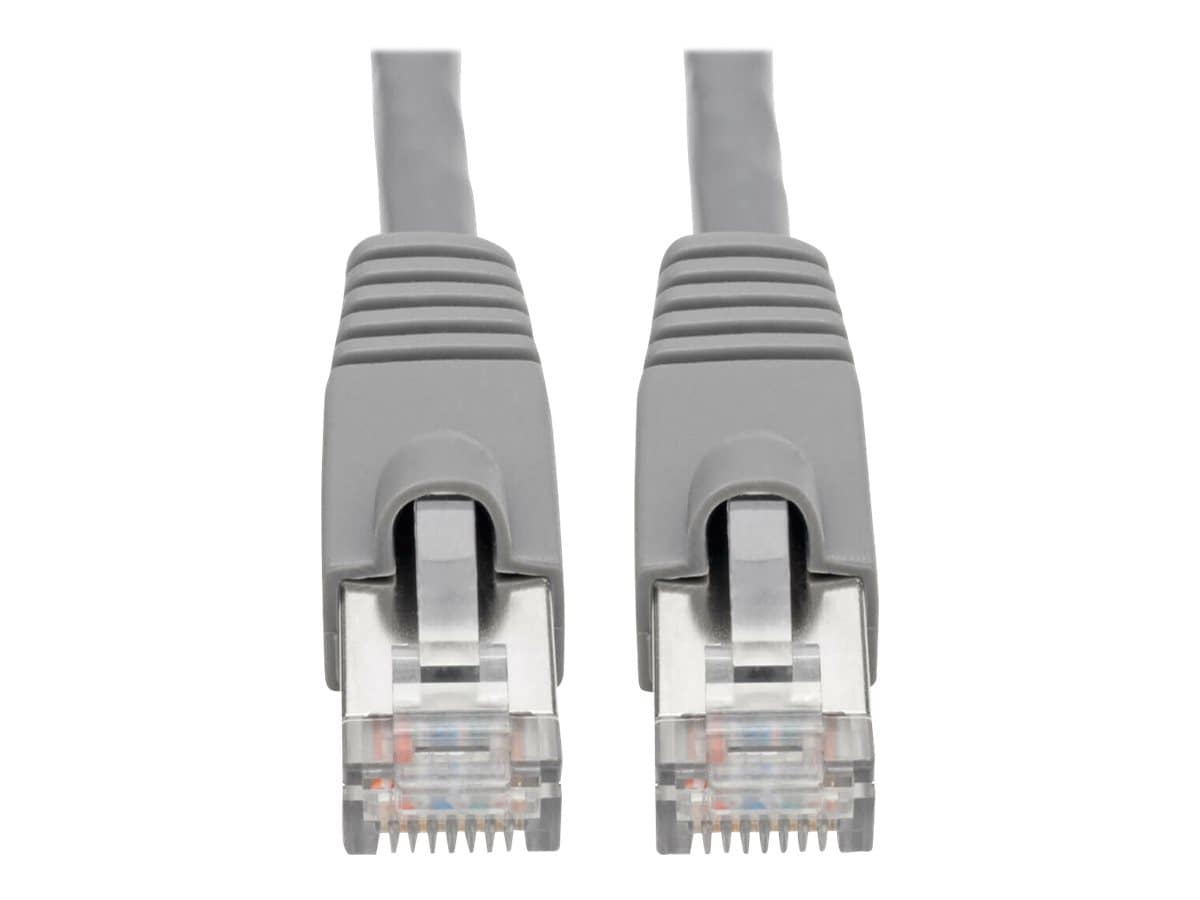 Eaton Tripp Lite Series Cat6a 10G Snagless Shielded STP Ethernet Cable (RJ45 M/M), PoE, Gray, 12 ft. (3.66 m) - patch