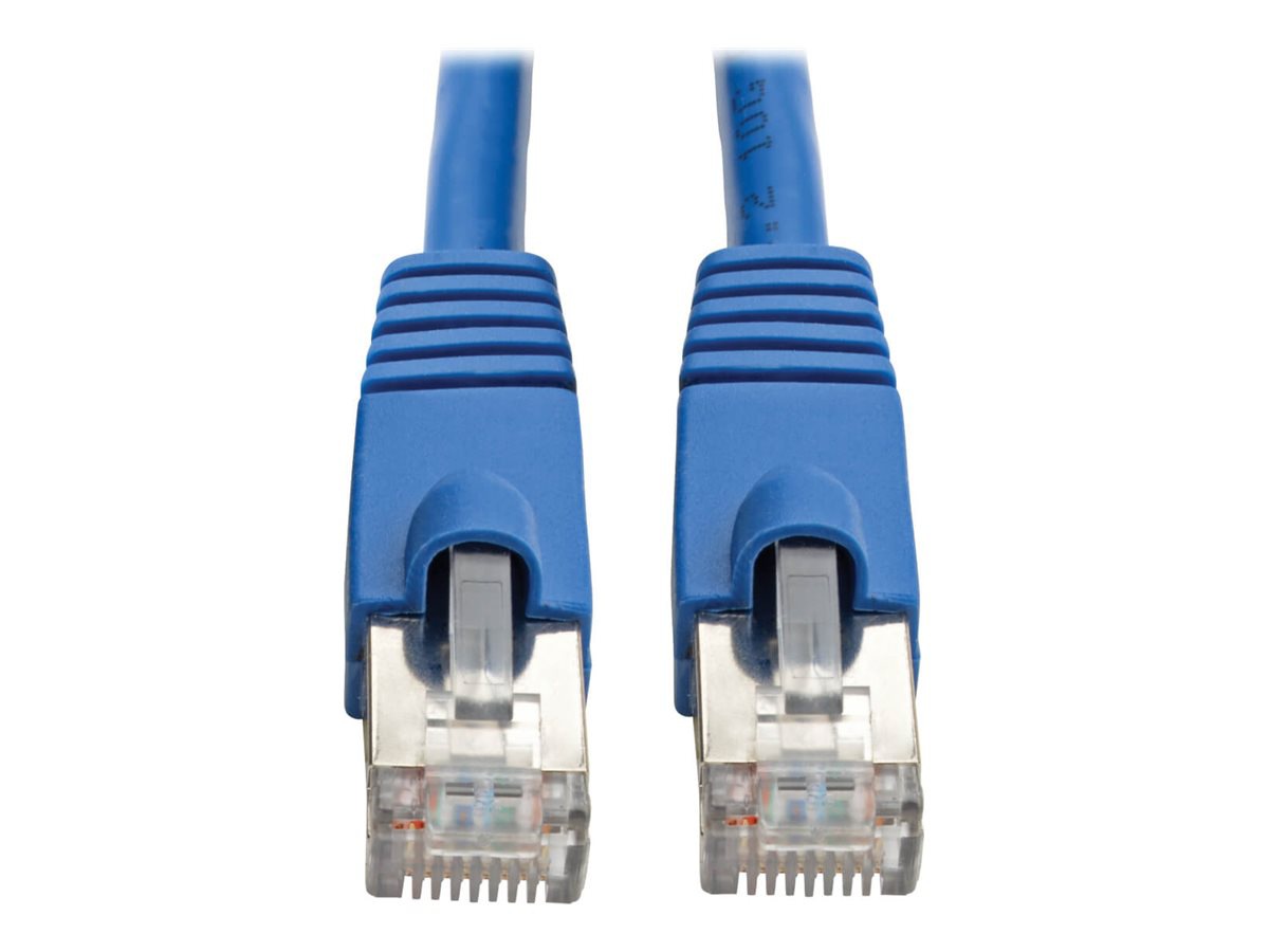 Eaton Tripp Lite Series Cat6a 10G Snagless Shielded STP Ethernet Cable (RJ45 M/M), PoE, Blue, 15 ft. (4.57 m) - patch