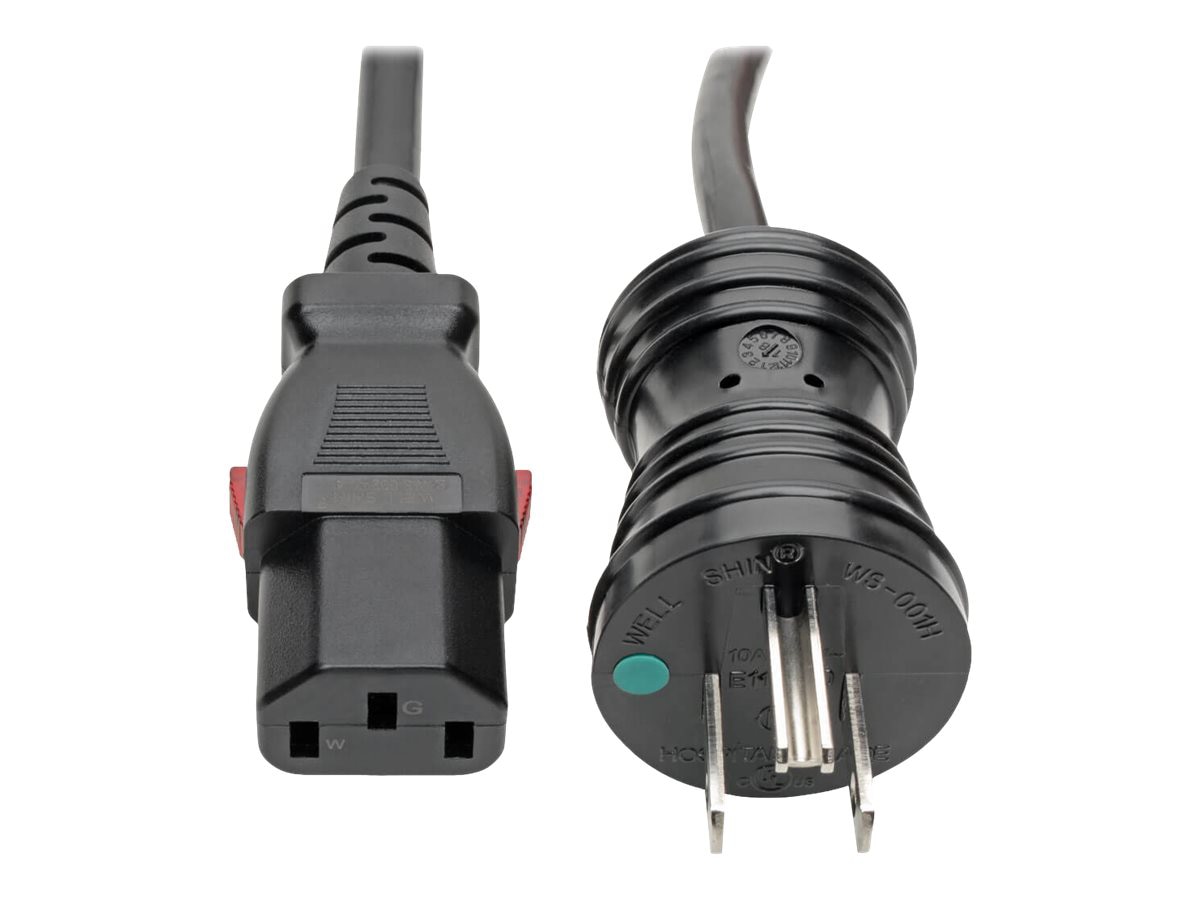 Eaton Tripp Lite Series Hospital-Grade Power Cord, NEMA 5-15P to Locking IE
