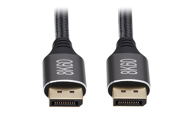 Tripp Lite DisplayPort 1.4 Cable - 8K UHD @ 60 Hz, HDR, HBR3, HDCP 2.2, 4:4:4, BT.2020, M/M, Black, 3 ft. - DisplayPort