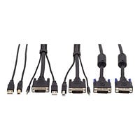 Tripp Lite DVI KVM Cable Kit - DVI, USB, 3,5 mm Audio (3xM/3xM) + USB (M/M) + DVI (M/M), 1080p, 6 ft., Black - video /