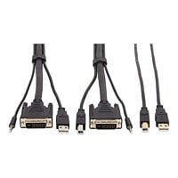 Tripp Lite DVI KVM Cable Kit - DVI, USB, 3,5 mm Audio (3xM/3xM) + USB (M/M)