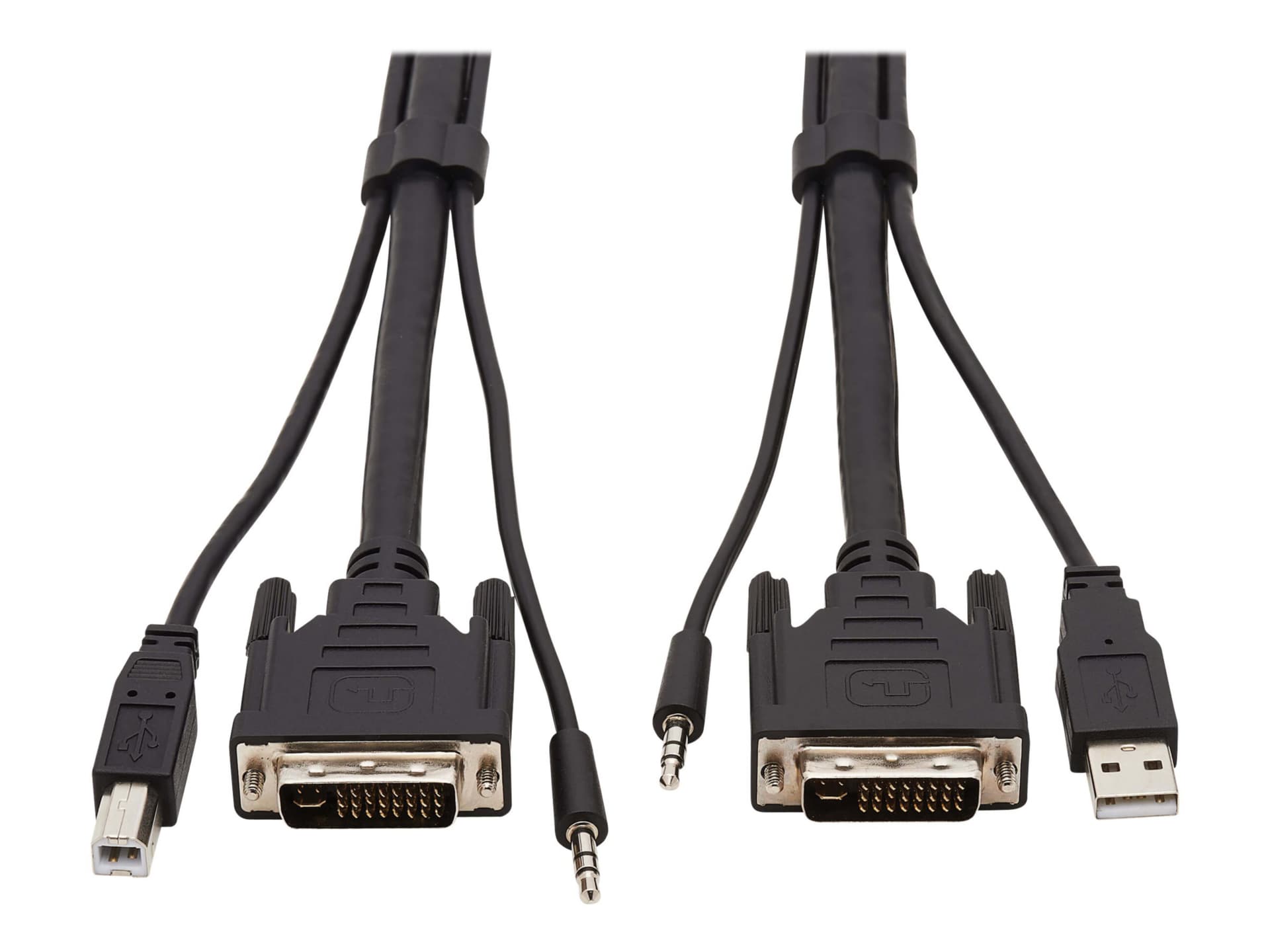 Tripp Lite DVI KVM Cable Kit, 3 in 1 - DVI, USB, 3.5 mm Audio (3xM/3xM), 10