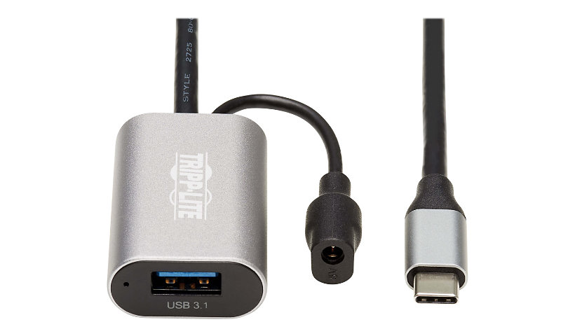 Tripp Lite USB C Active Extension Cable USB C to USB-A USB 3.1 Gen 1 M/F 5M - USB extension cable - 24 pin USB-C to USB