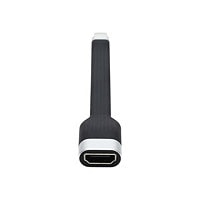 Tripp Lite USB C to HDMI Flat Adapter Cable (M/F) - 4K 60 Hz, UHD, HDR, Thunderbolt 3 Compatible, Black, 5 in. - HDMI