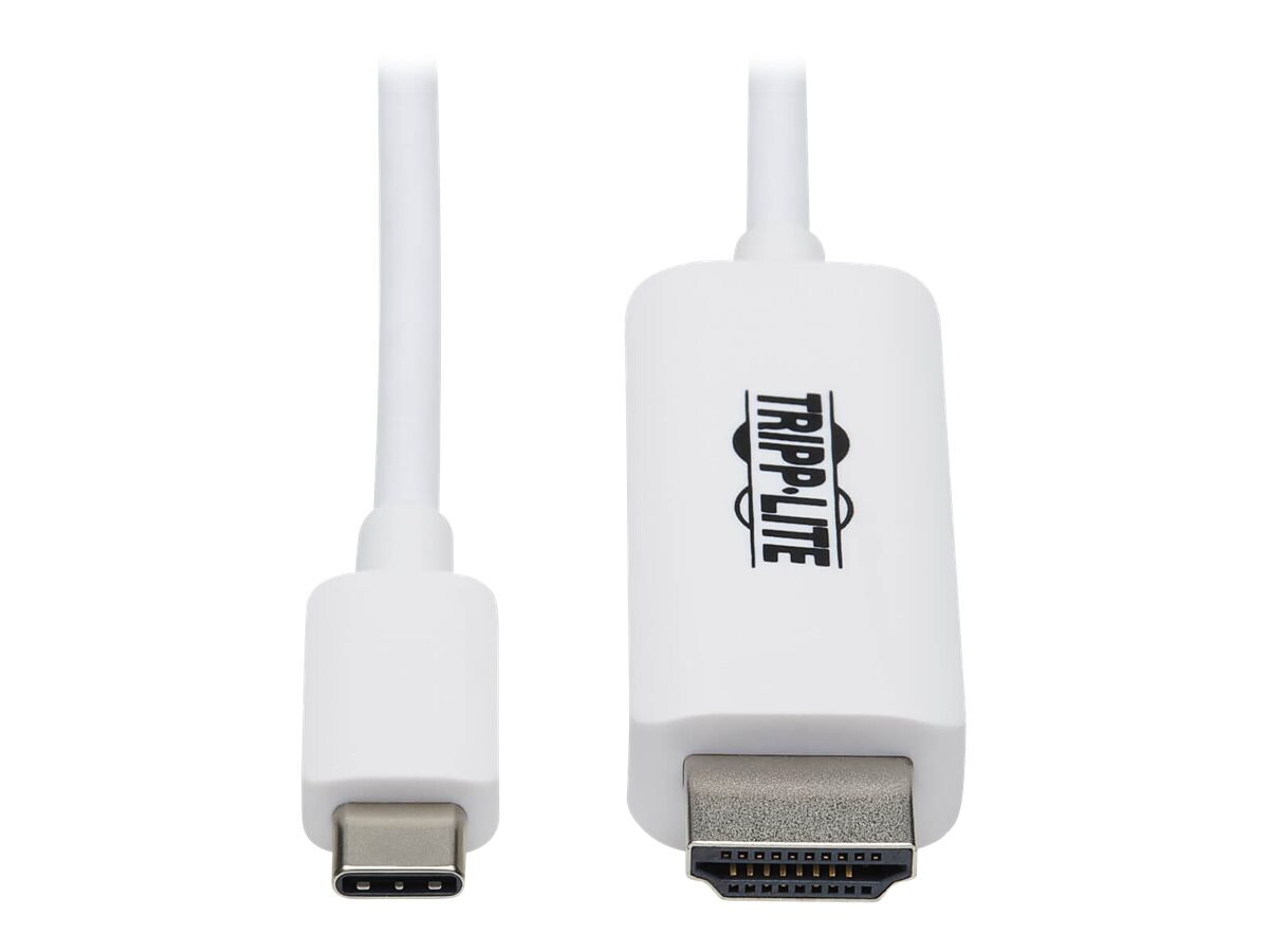 Tripp Lite USB C to HDMI Adapter Cable 4K, 4:4:4 Thunderbolt 3 White 3ft