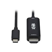 Tripp Lite USB C to HDMI Adapter Cable, 4K 60Hz, HDR, HDCP 2.2, DP 1.2 Alt Mode, Black, 6ft. - video / audio cable -