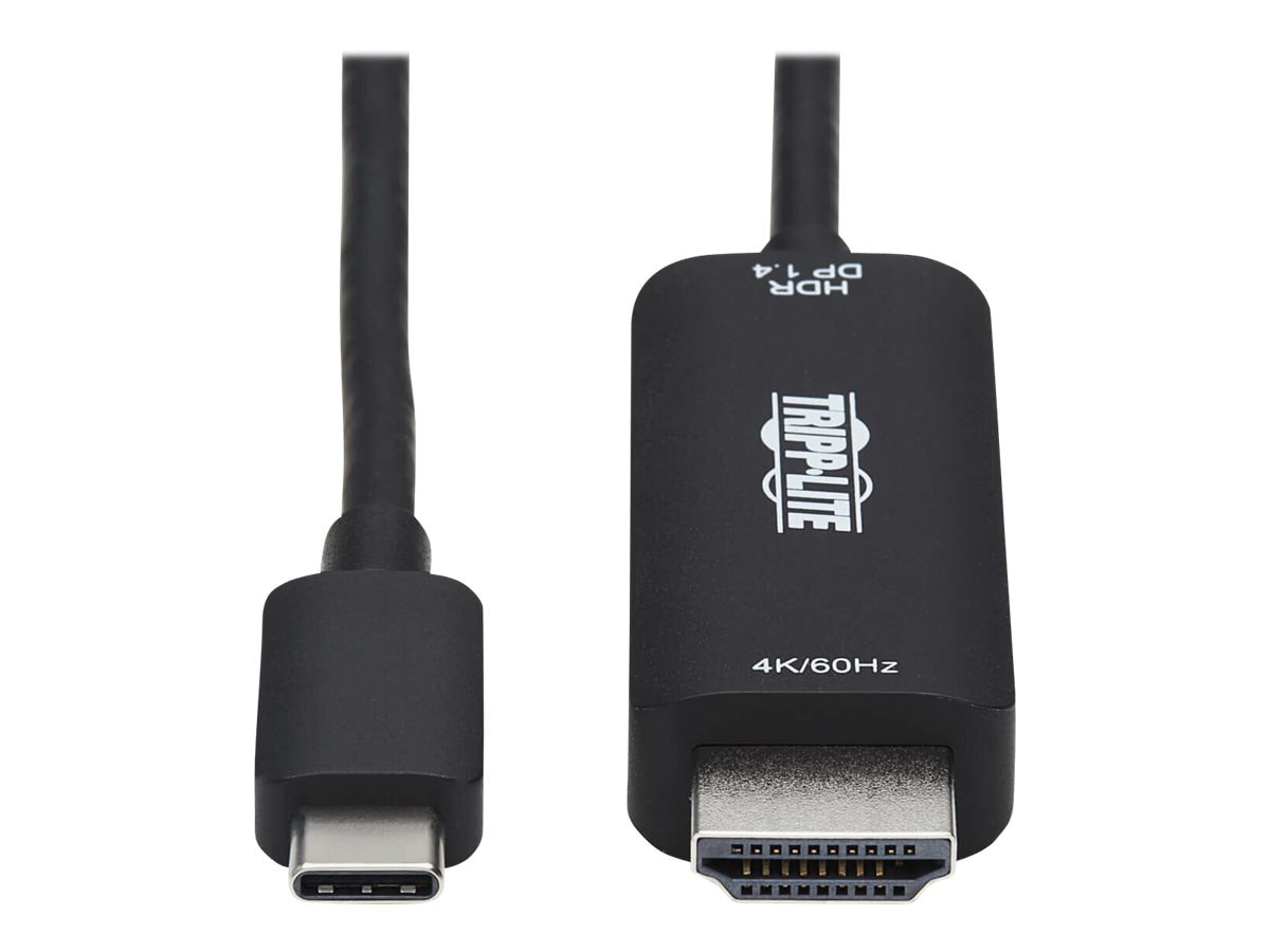 Tripp Lite USB C to HDMI Adapter Cable 4K60Hz HDR DP 1.4 Alt Mode Black 6ft