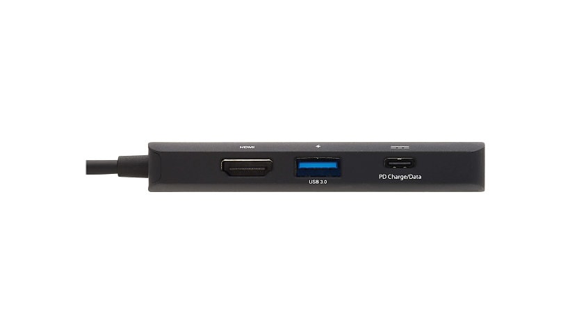 Tripp Lite USB C Multiport Adapter, 4K @ 60 Hz HDMI, USB-A, Gigabit Ethernet, 100W PD Charging, HDR, HDCP 2,2 - docking