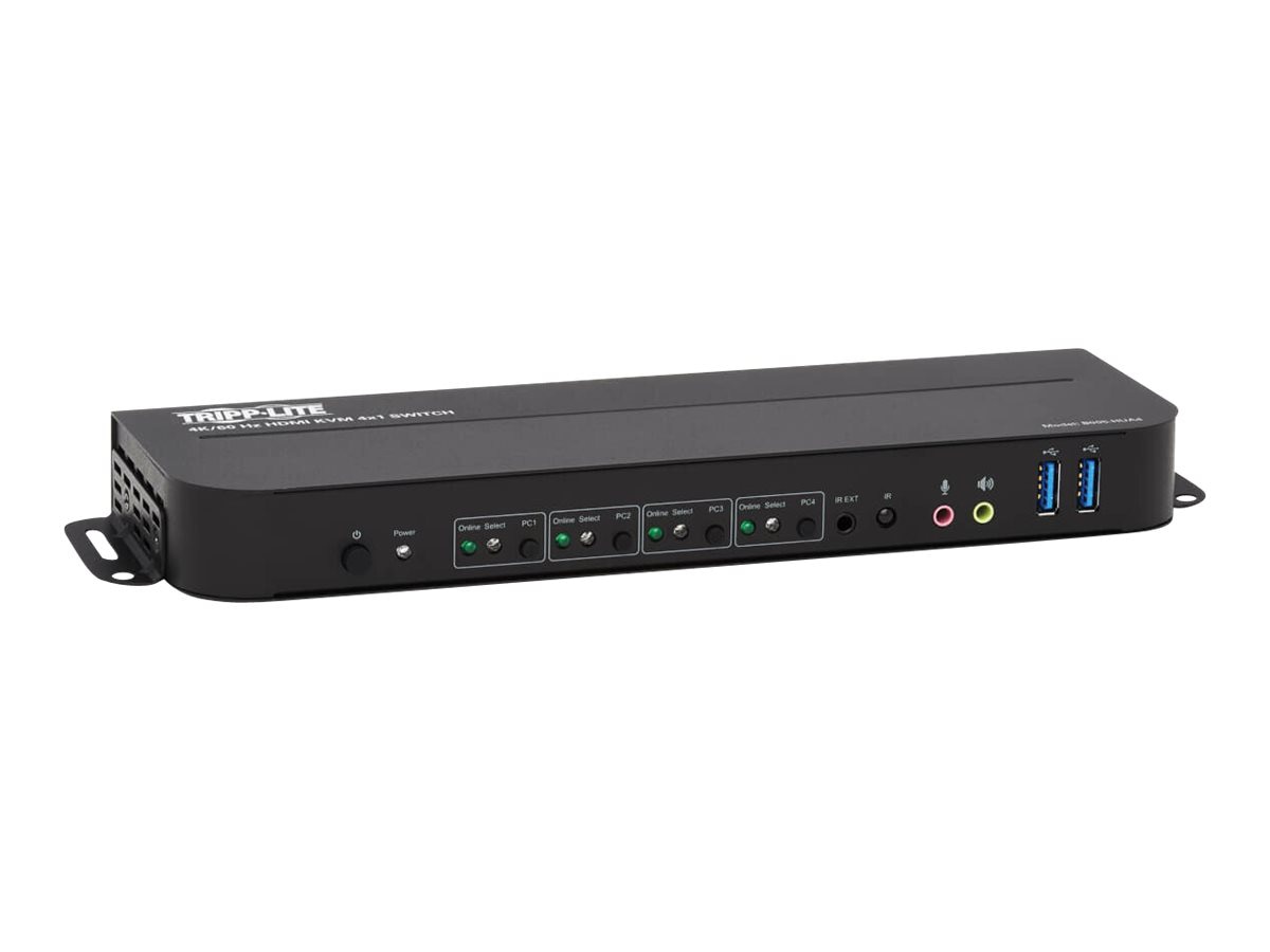 Eaton Tripp Lite series HDMI USB KVM Switch 4-Port 4K 60Hz HDR HDCP 2.2 IR USB Sharing - KVM / audio / USB switch - 4