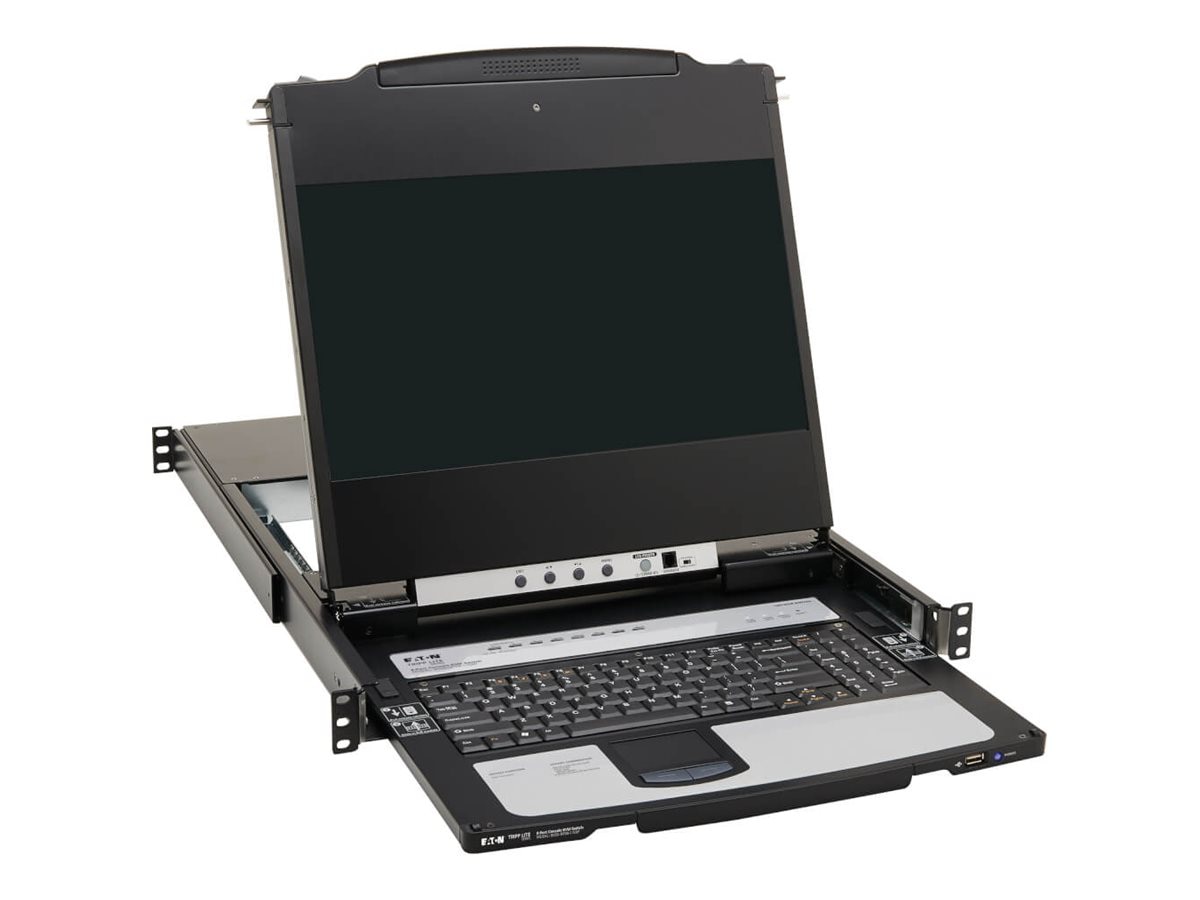 Eaton Tripp Lite Series DisplayPort IP KVM Console Switch 8-Port 17in LCD D