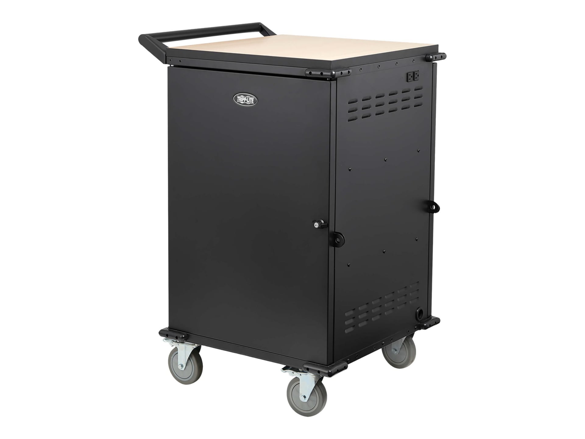 Tripp Lite Locking Storage Cart for Mobile Devices and AV Equipment - Black - cart - black