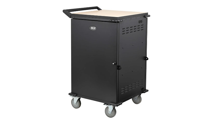 Tripp Lite Locking Storage Cart for Mobile Devices and AV Equipment - Black - cart - black
