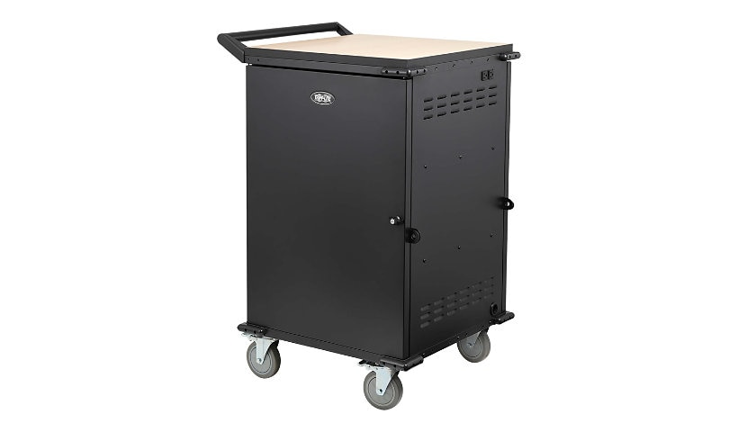 Tripp Lite Locking Storage Cart for Mobile Devices and AV Equipment - Black - chariot - noir