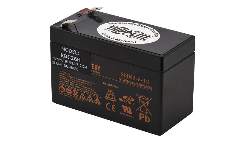 Tripp Lite UPS Replacement Battery Cartridge for Select Tripp Lite AVR550U/AVRX550U UPS Systems, 12V - UPS battery - 3,6