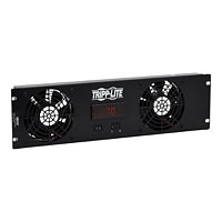 Tripp Lite Blanking Panel for 19 in. Racks - 3U, 2 12VDC Extra-Quiet Fans, Digital Temperature Sensor, LCD - fan tray