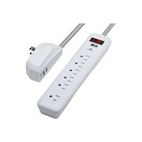 Tripp Lite Surge Protector Power Strip 7-Outlet 2 USB Ports 6ft Cord White