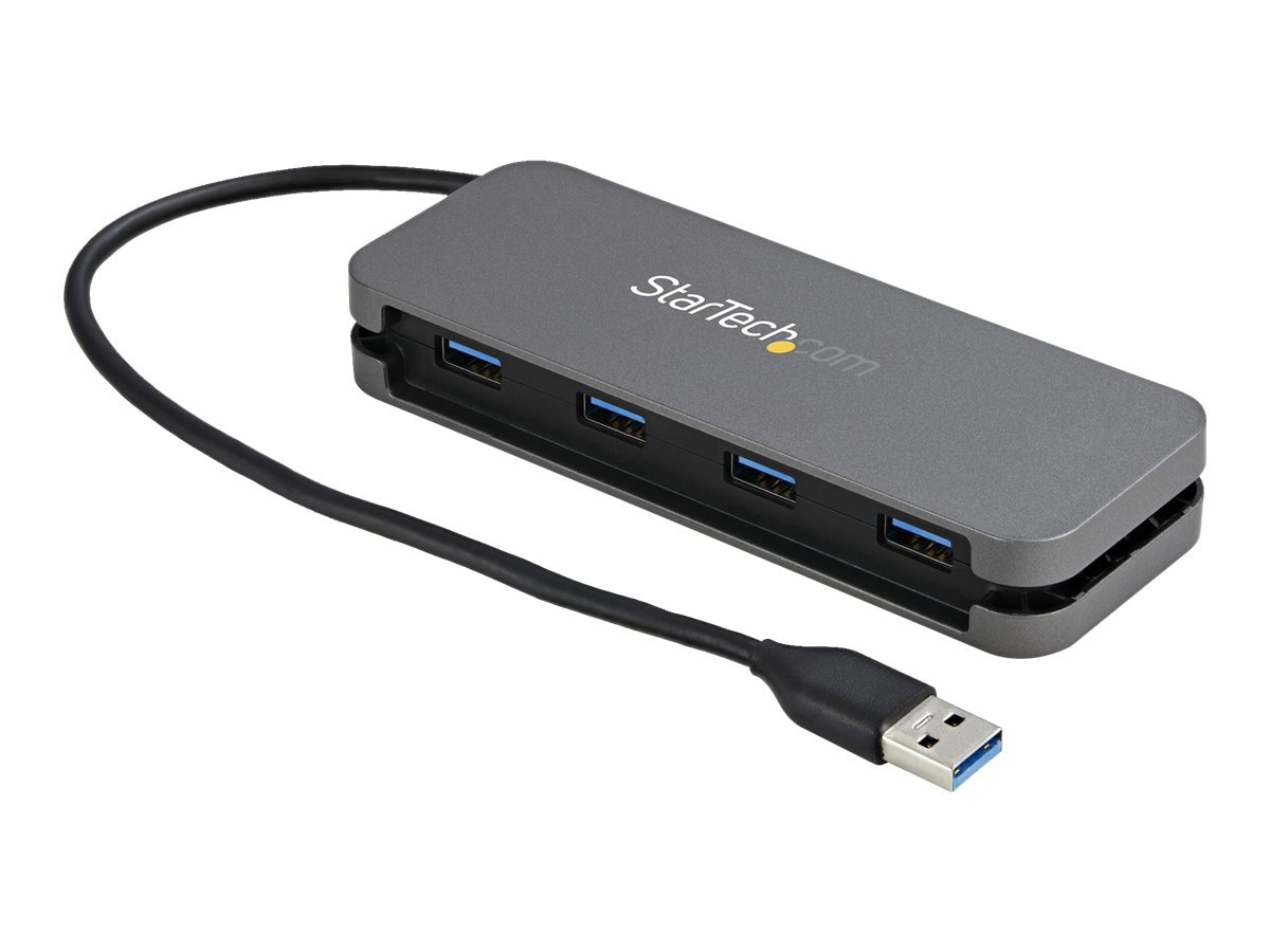 StarTech.com 4 Port USB 3.0 Hub (5Gbps) - 4x USB Type-A - 11" Long Cable
