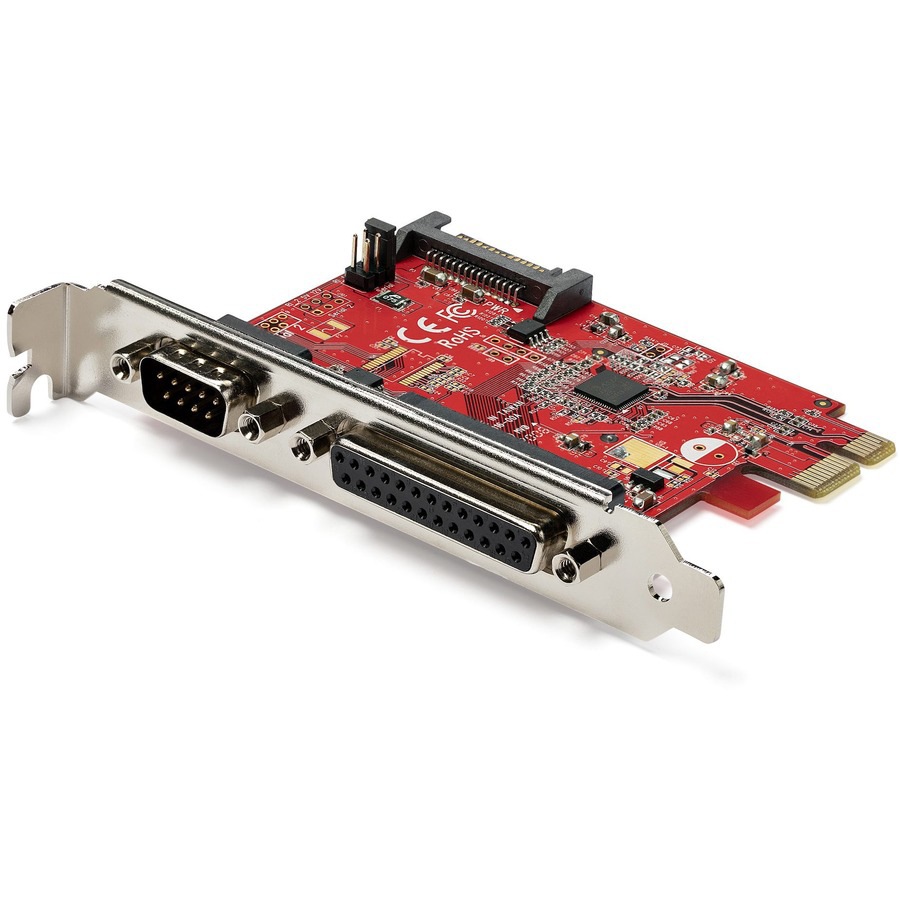 StarTech.com PCIe Card with Serial and Parallel Port, PCI Express Combo Expansion Adapter Card, 1x DB25 Parallel & TAA