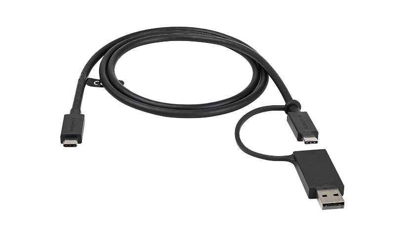 StarTech.com 3ft/1m USB-C Cable with USB-A Adapter Dongle, USB-C to C (10Gbps/PD), USB-A to C (5Gbps), 2-in-1 USB C