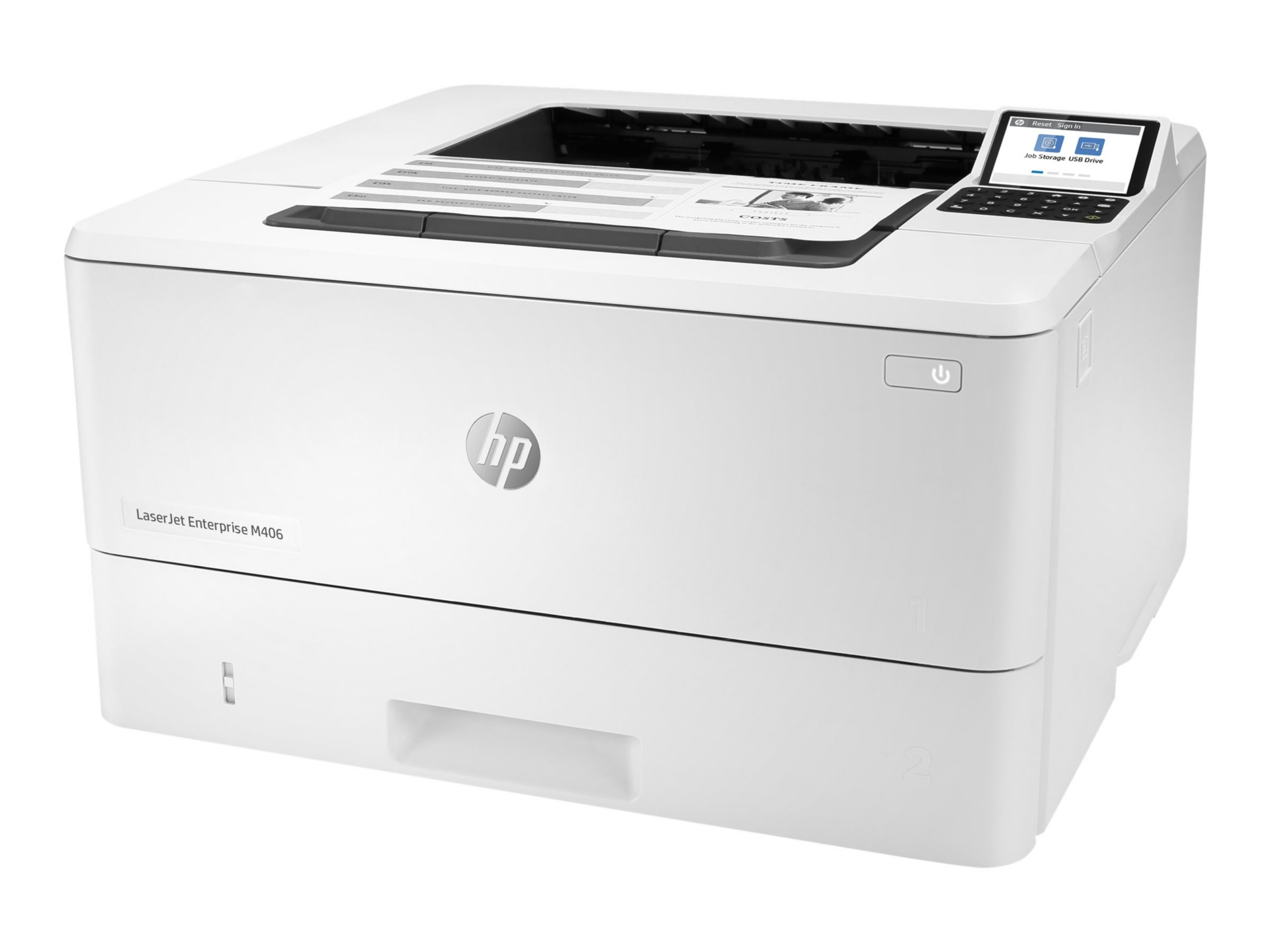 HP LaserJet Enterprise M406dn Desktop Laser Printer - Monochrome