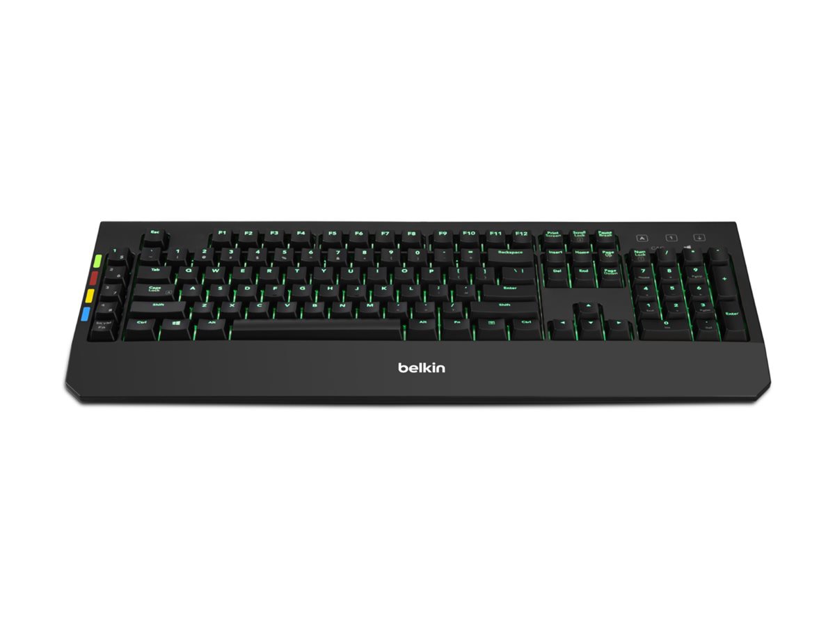 Belkin KVM Remote Control with Integrated Keyboard - keyboard - black - TAA Compliant Input Device