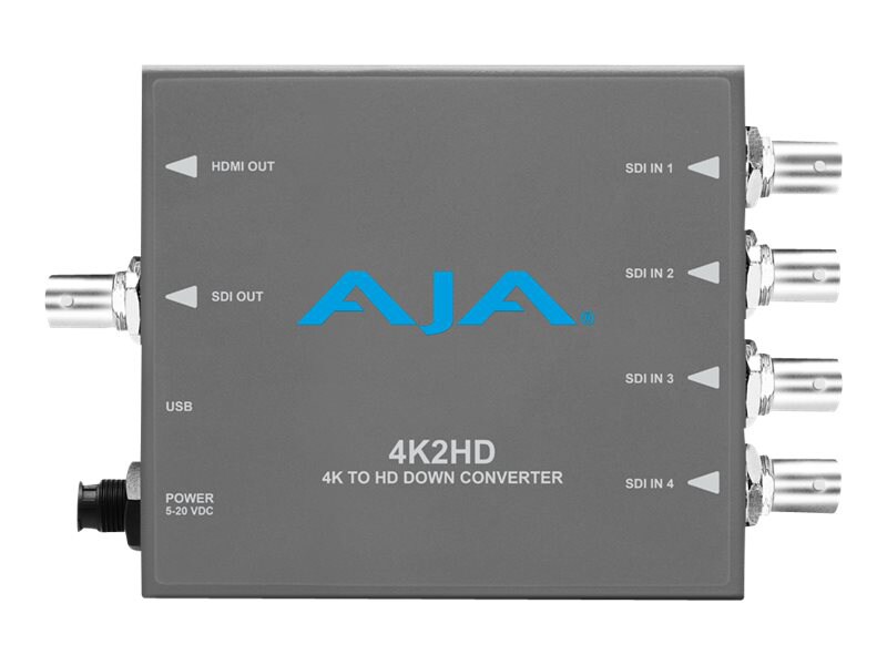 AJA 4K2HD Quad Link 3G-SDI to 3G-SDI / HDMI down converter