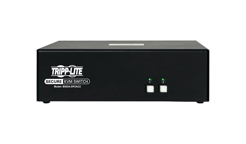Tripp Lite Secure KVM Switch 2-Port Dual-Monitor DisplayPort 4K NIAP CAC