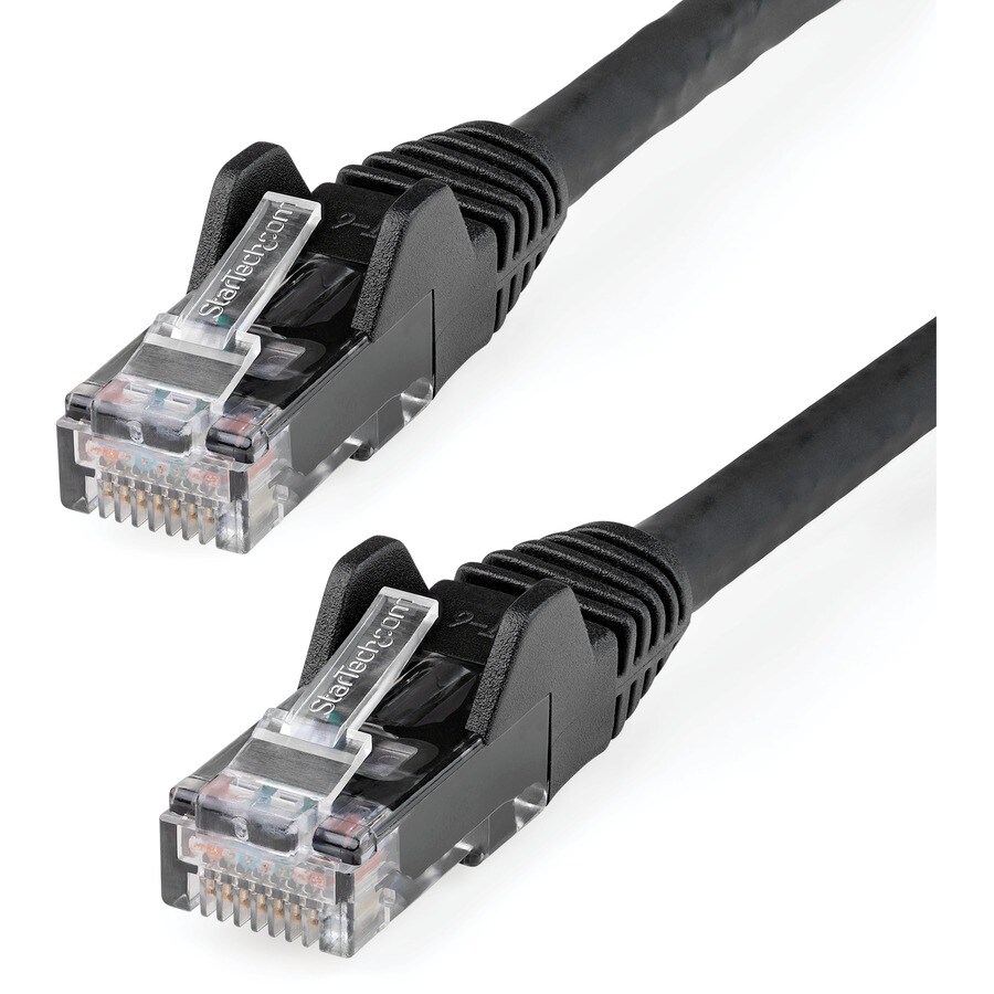 StarTech.com 1ft LSZH CAT6 Ethernet Cable 10 GbE Snagless 100W PoE UTP Network Patch Cord Black