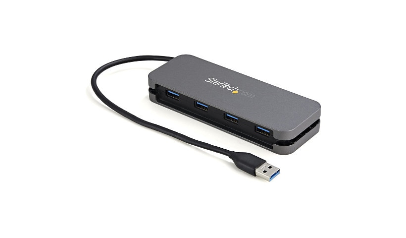 StarTech.com 4 Port USB 3.0 Hub 5Gbps - 4x USB-A - USB Bus Powered USB Type-A Hub - 11in Long Cable